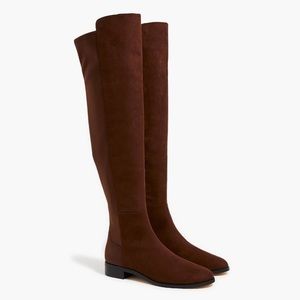 J.Crew Microsuede Knee-high boots Chocolate 7 in box like knee